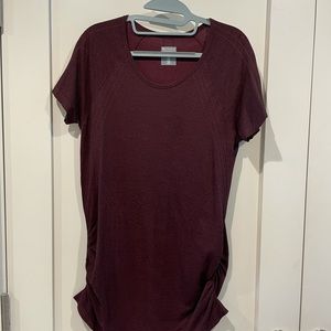Athleta SS XL Tee Burgundy